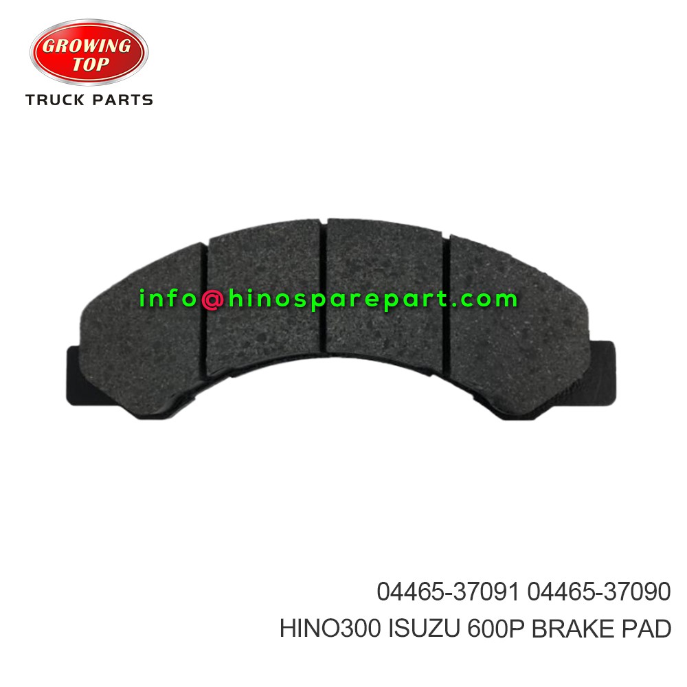 HINO300/ISUZU 600P  BRAKE PAD  04465-37091