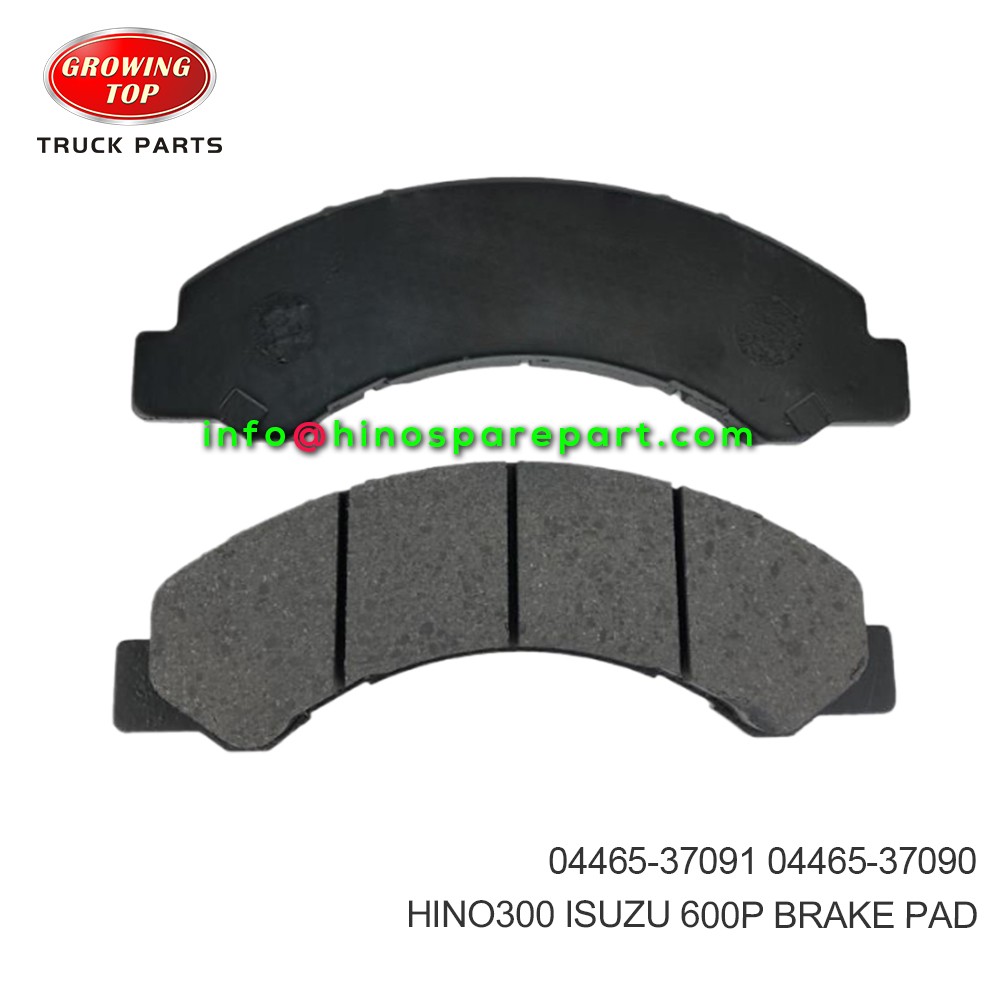 HINO300/ISUZU 600P  BRAKE PAD  04465-37091