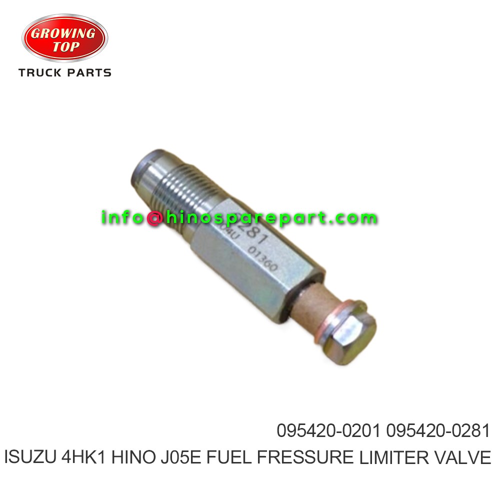 ISUZU 4HK1 6HK1 HINO J05E  FUEL FRESSURE LIMITER VALVE  095420-0201