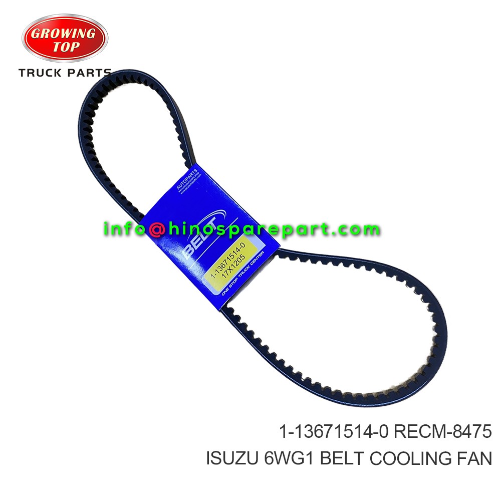 ISUZU 6WG1  BELT; FAN COOLING  1-13671514-0