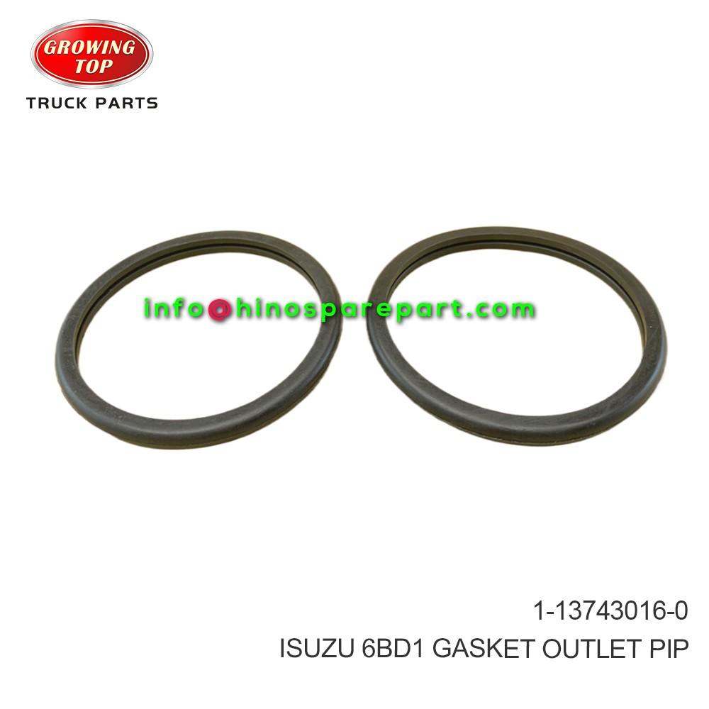 ISUZU 6BD1 GASKET OUTLET PIP 1-13743016-0