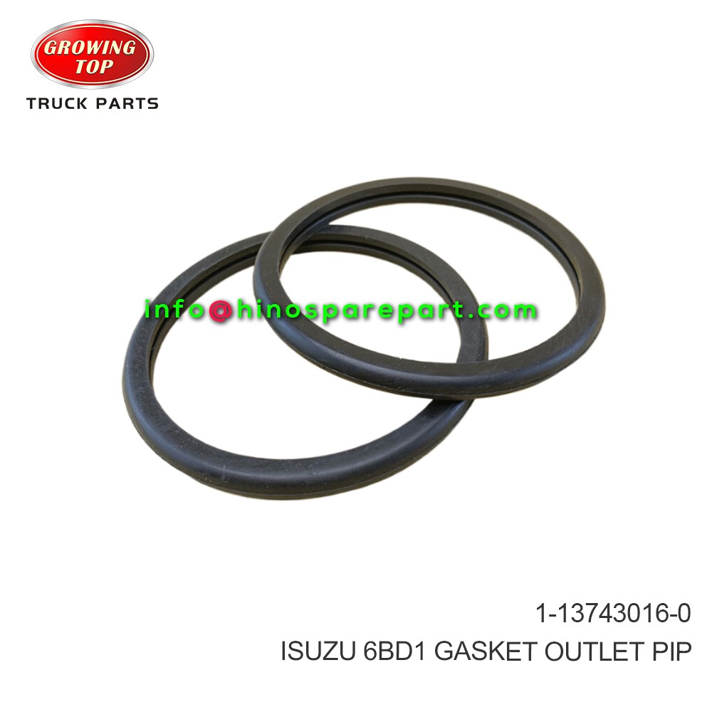 ISUZU 6BD1 GASKET OUTLET PIP 1-13743016-0