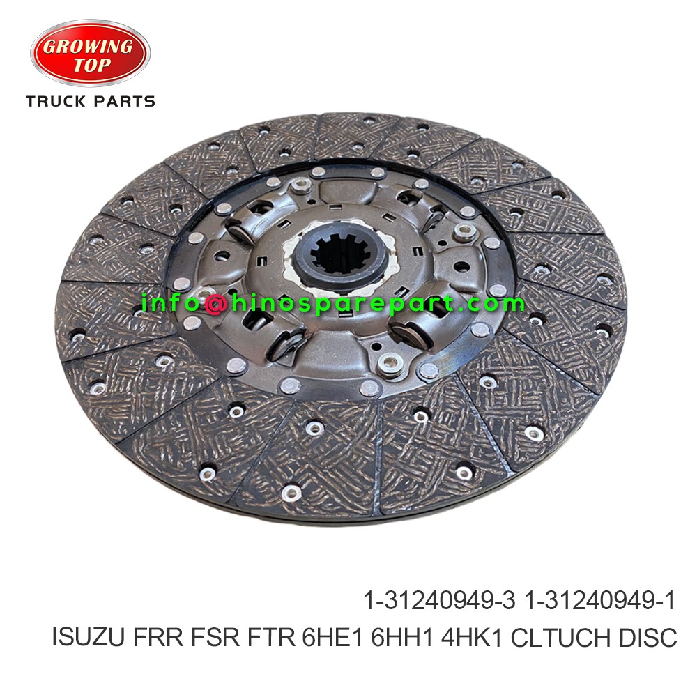 ISUZU FRR FSR FTR, 6HE1,6HH1,4HK1 CLUTCH DISC 1-31240949-3