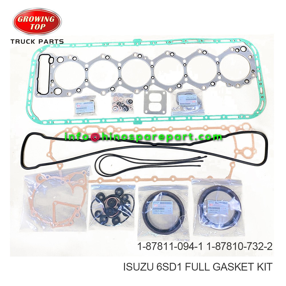 ISUZU 6SD1 FULL GASKET KIT ﻿1-87811-094-1