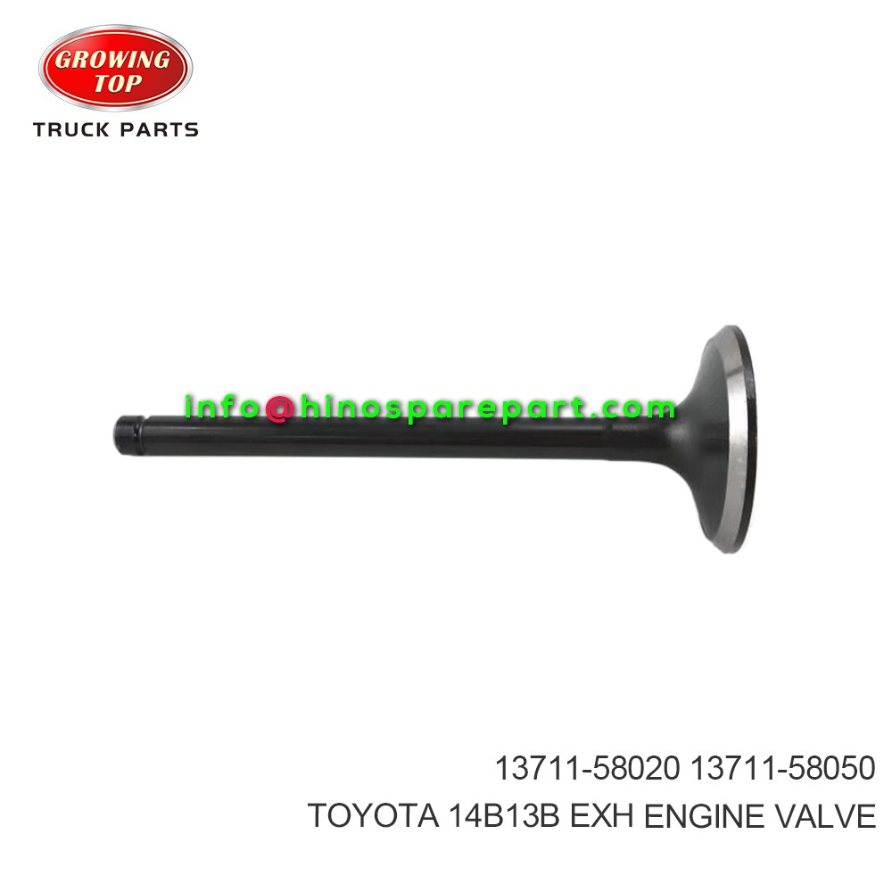 TOYOTA 14B 13B EXH ENGINE VALVE 13711-58020