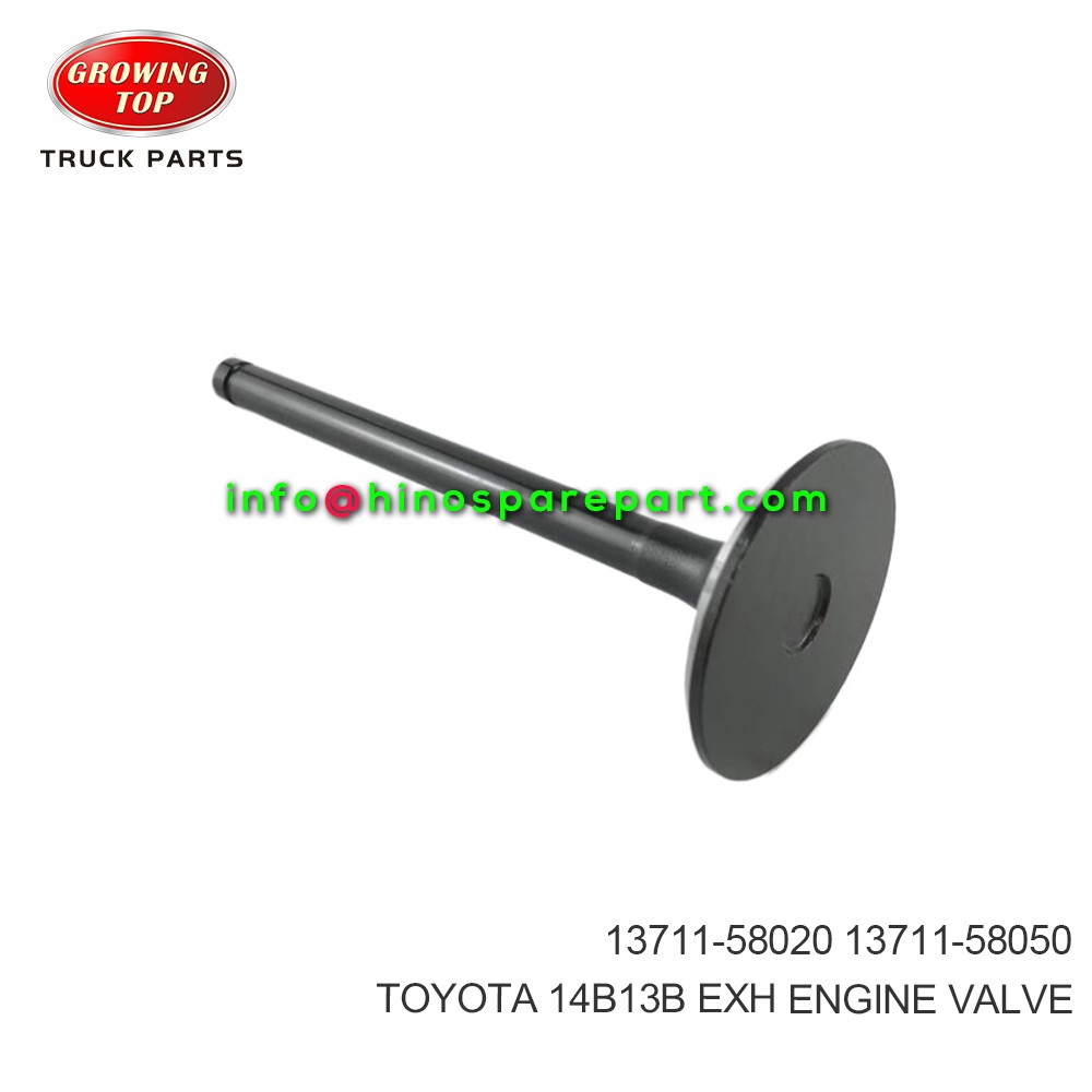 TOYOTA 14B 13B EXH ENGINE VALVE 13711-58020