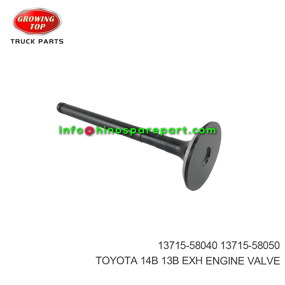 TOYOTA 14B 13B EXH ENGINE VALVE 13715-58040