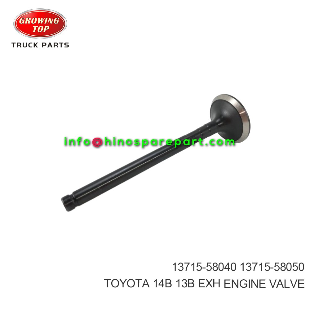 TOYOTA 14B 13B EXH ENGINE VALVE 13715-58040