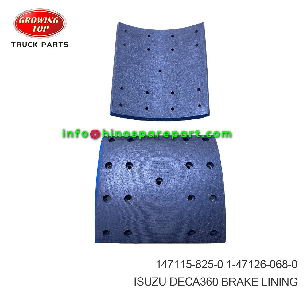 ISUZU DECA360  BRAKE LINING 147115-825-0