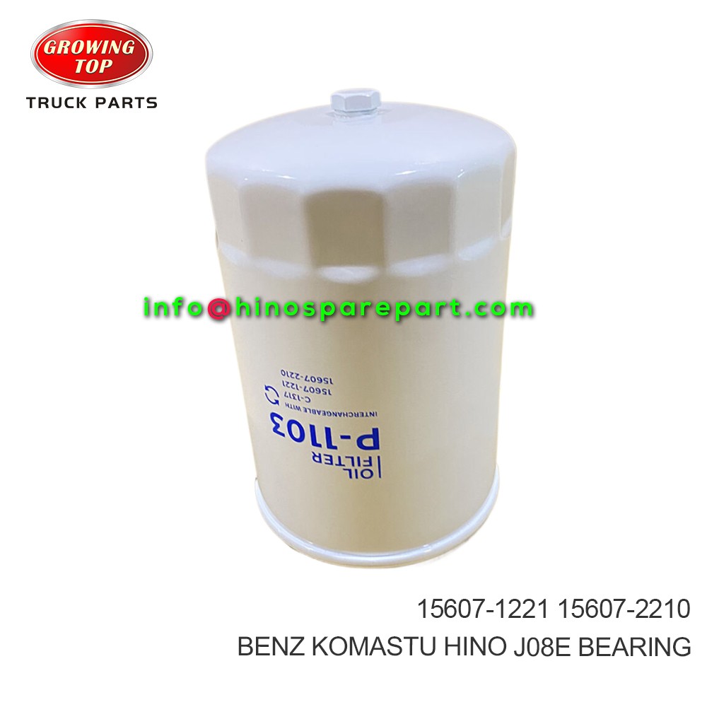 HINO300 DUTRO2003 W04D OIL FILTER  15607-1221