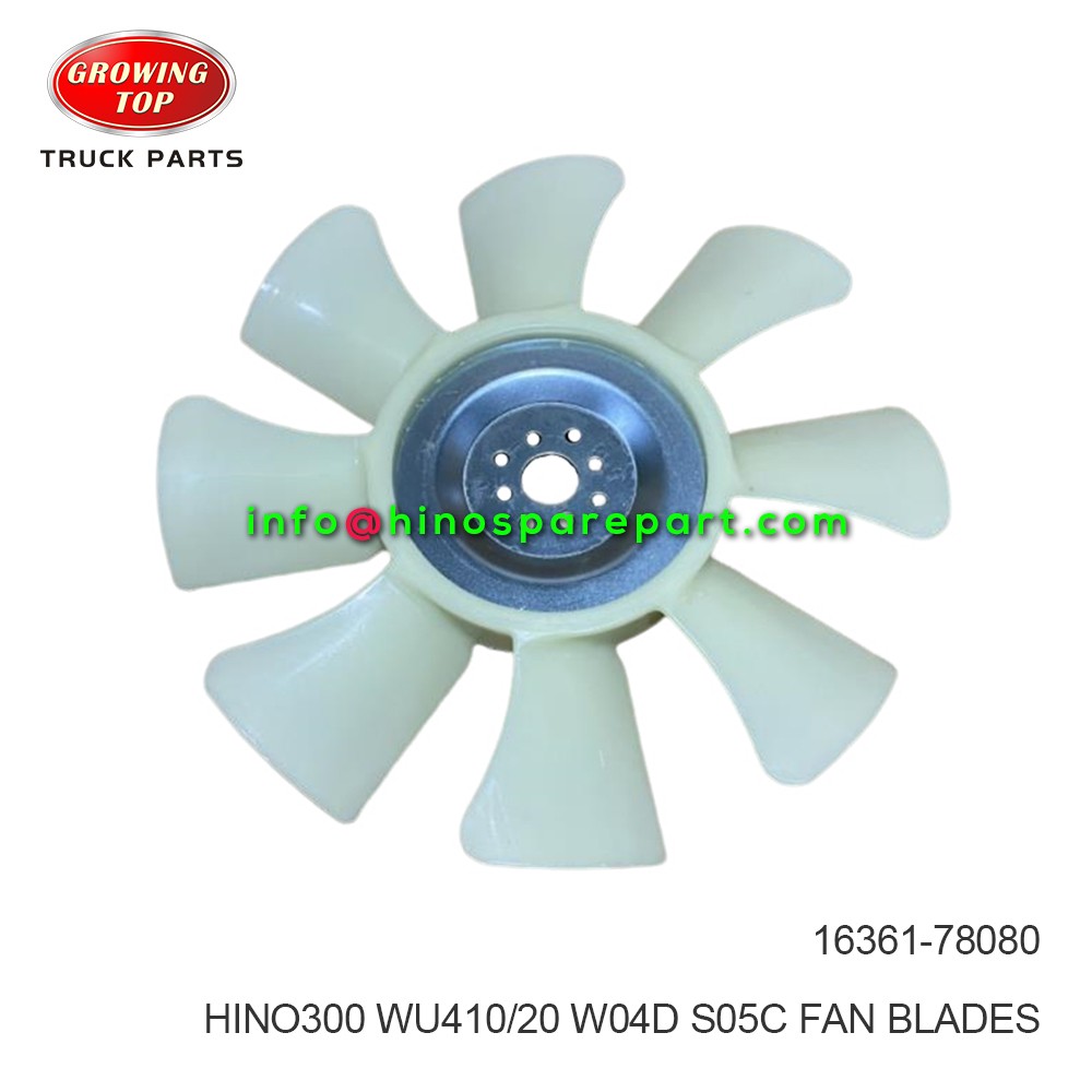 HINO300 WU410/20 W04D S05C FAN BLADES  16361-78080