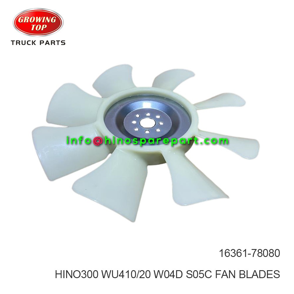 HINO300 WU410/20 W04D S05C FAN BLADES  16361-78080