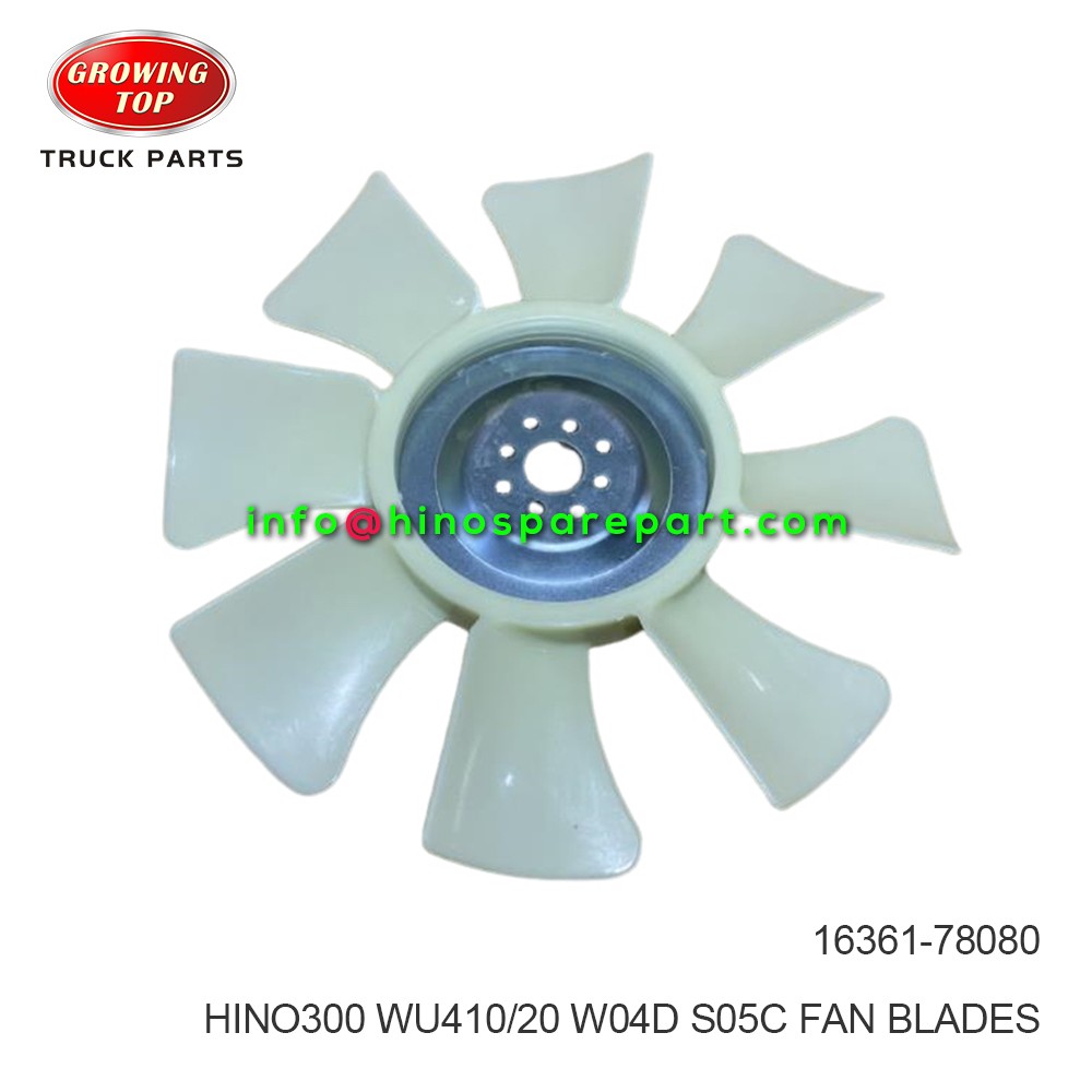 HINO300 WU410/20 W04D S05C FAN BLADES  16361-78080