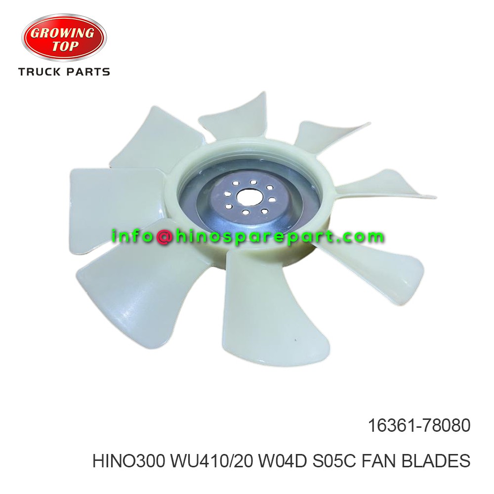 HINO300 WU410/20 W04D S05C FAN BLADES  16361-78080