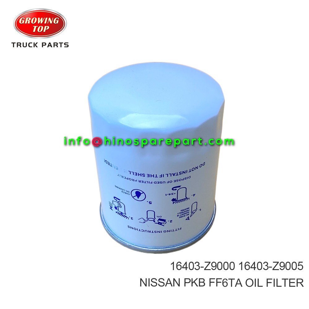 NISSAN PKB FF6TA OIL FILTER 16403-Z9000