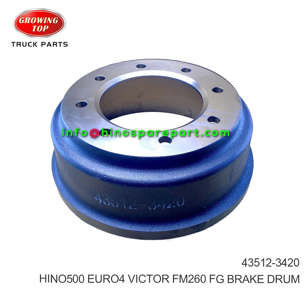 HINO500 EURO4 VICTOR FM260 FG BRAKE DRUM 43512-3420