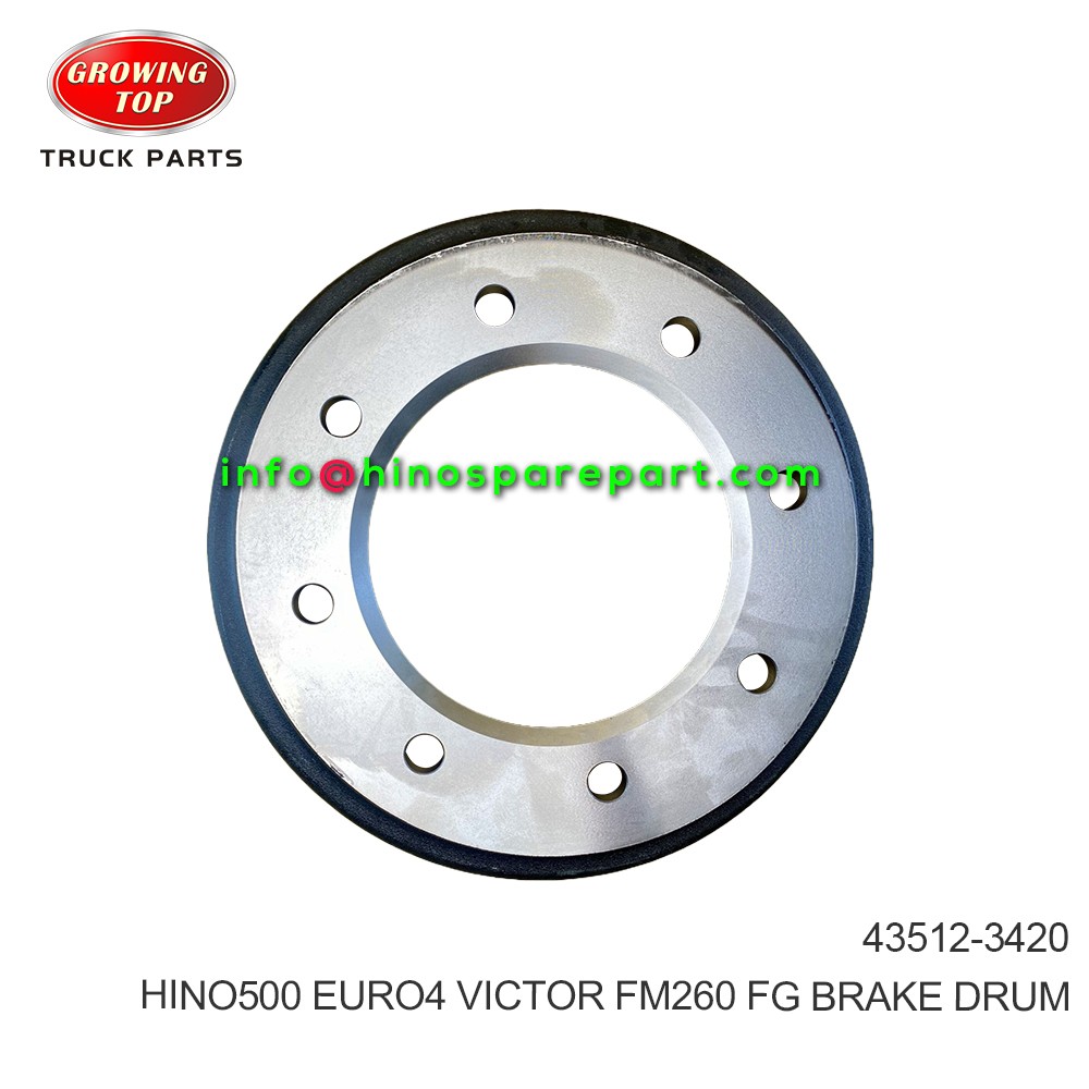 HINO500 EURO4 VICTOR FM260 FG BRAKE DRUM 43512-3420