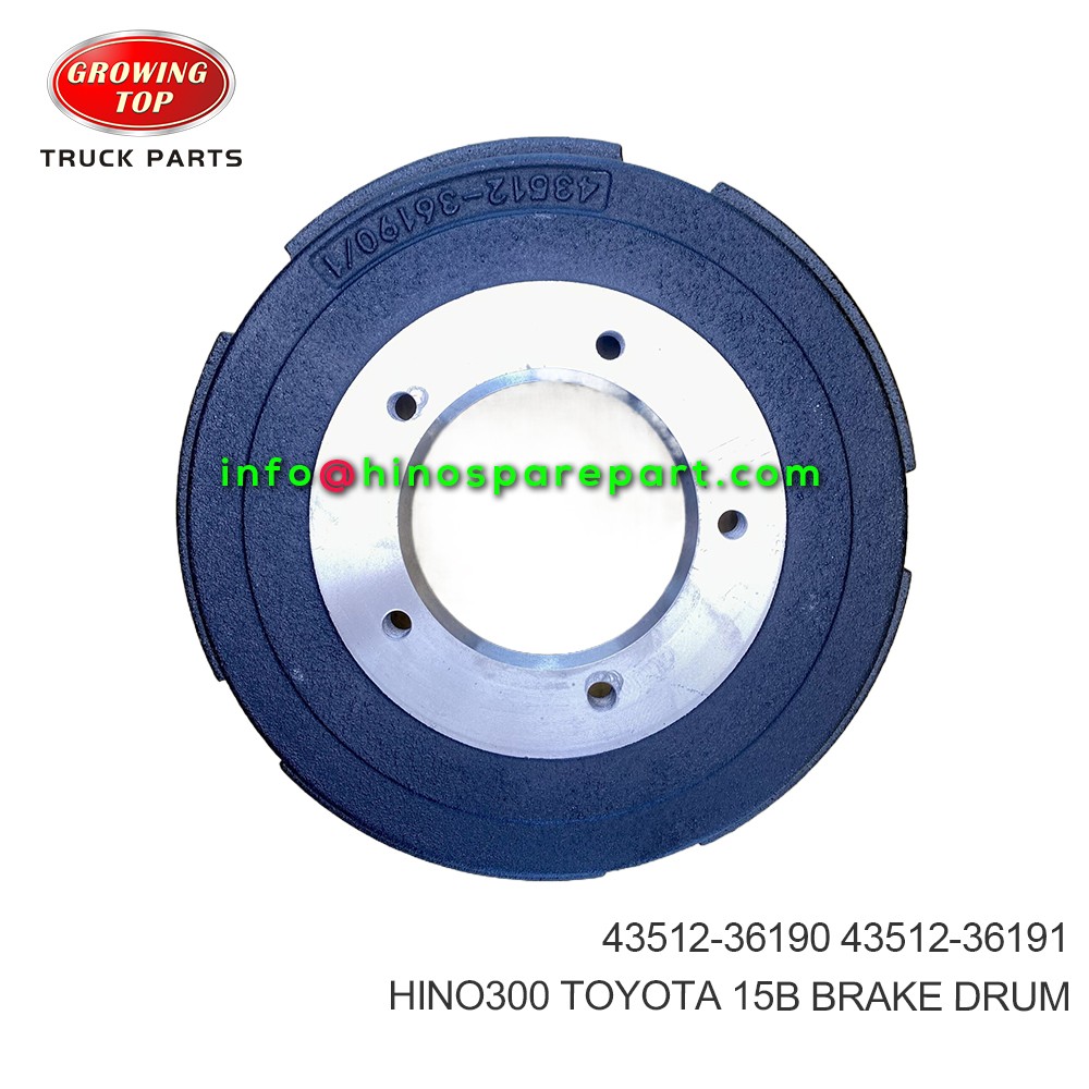 HINO300 TOYOTA 15B BRAKE DRUM 43512-36190