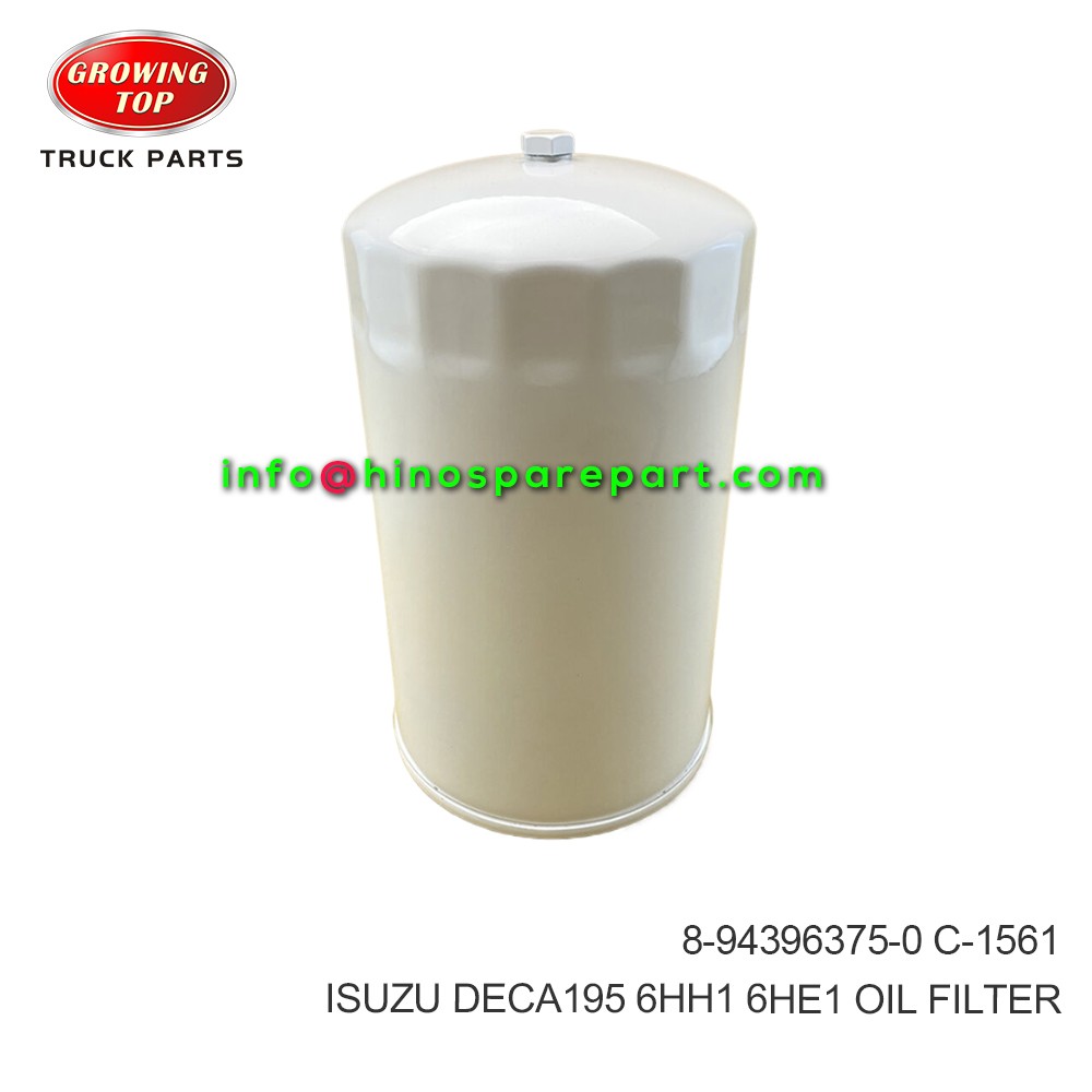 ISUZU DECA195 6HH1 6HE1 OIL FILTER 8-94396375-0 