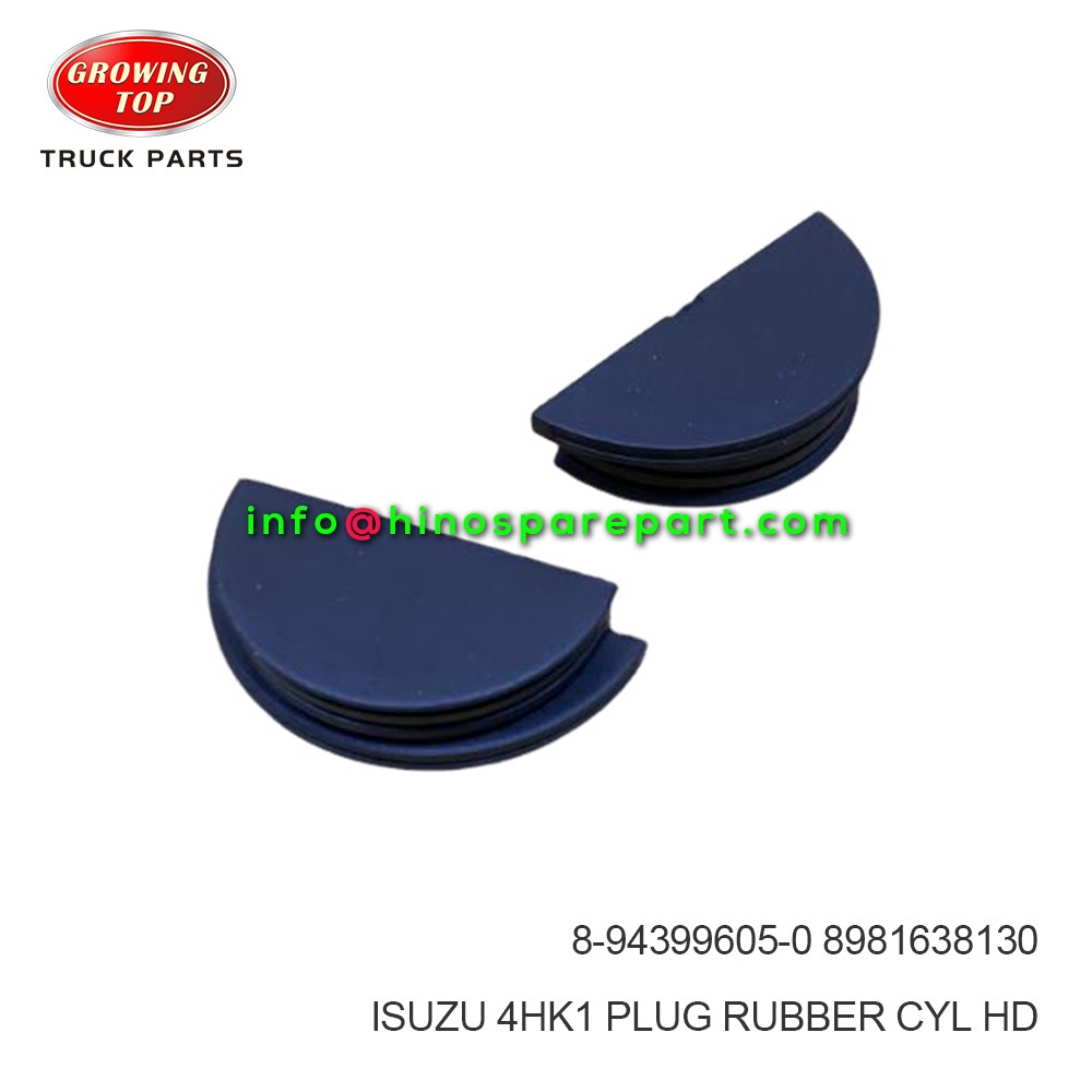 ISUZU 4HK1 PLUG;RUBBER,CYL HD 8-94399605-0 