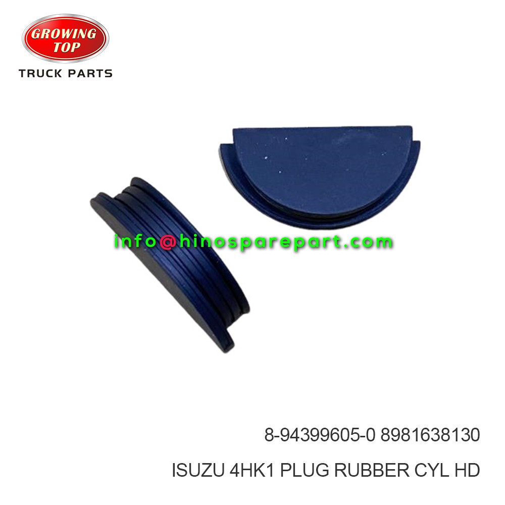 ISUZU 4HK1 PLUG;RUBBER,CYL HD 8-94399605-0 