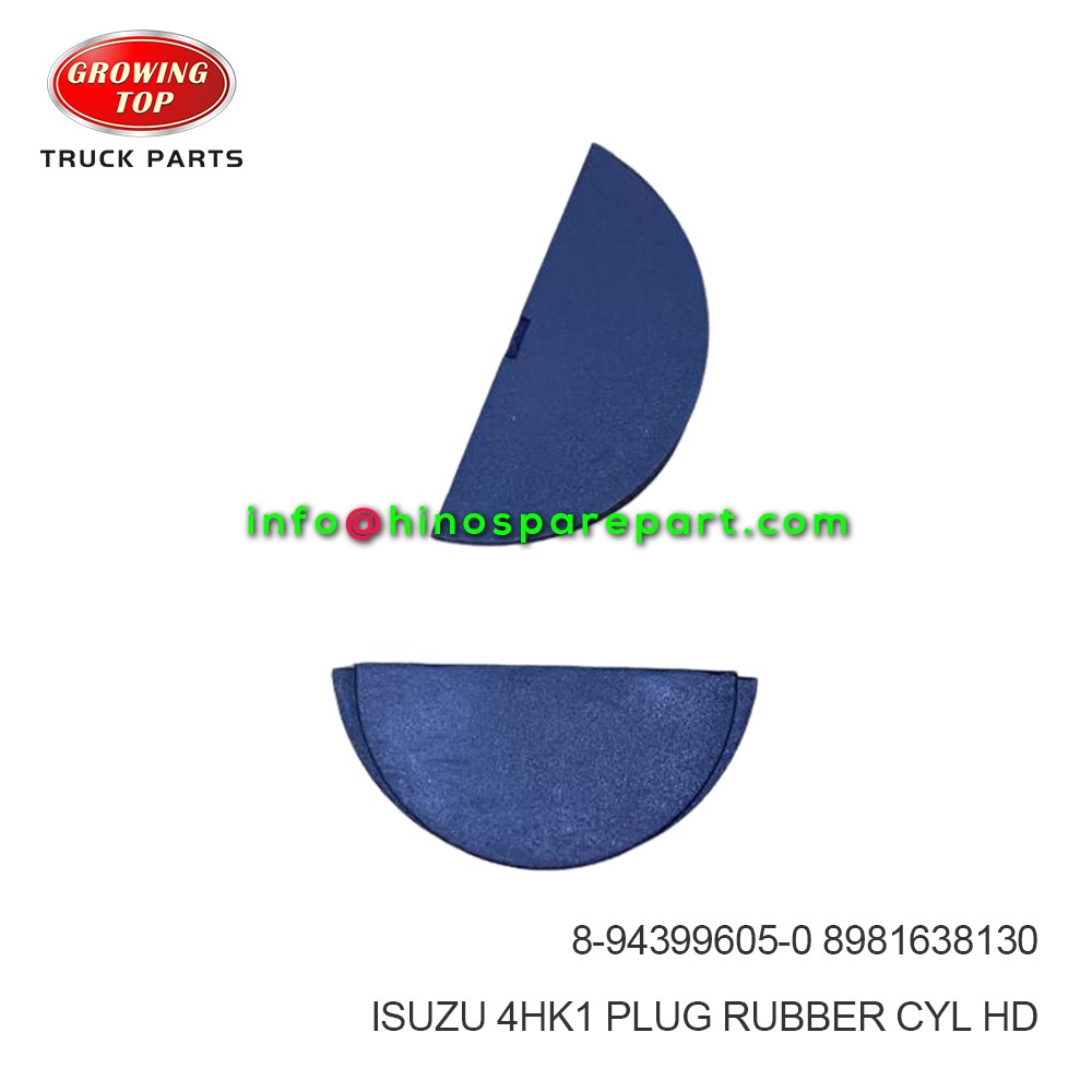 ISUZU 4HK1 PLUG;RUBBER,CYL HD 8-94399605-0 