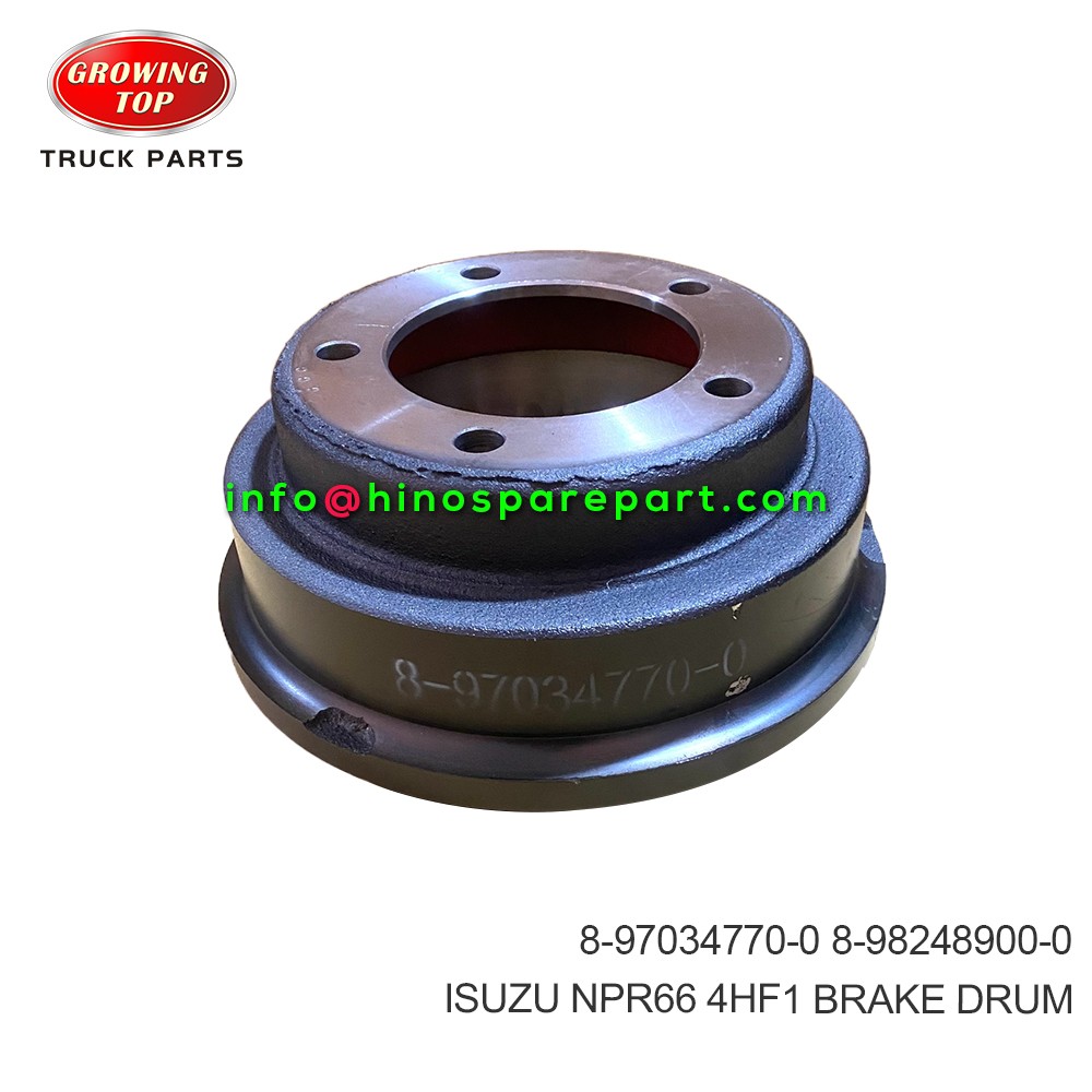 ISUZU NPR66 4HF1 BRAKE DRUM 8-97034770-0