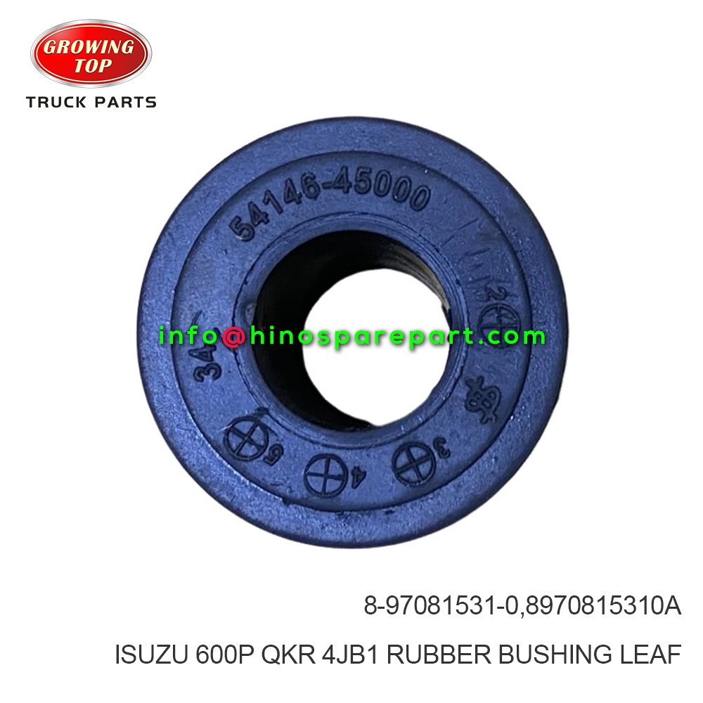 ISUZU 600P QKR 4JB1 RUBBER BUSHING LEAF 8-97081531-0