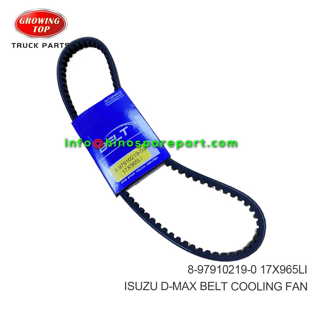 ISUZU D-MAX  BELT;COOLING FAN  8-97910219-0