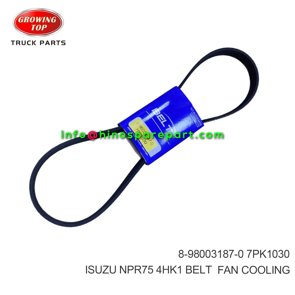 ISUZU NPR75 4HK1 BELT FAN COOLING 8-98003187-0