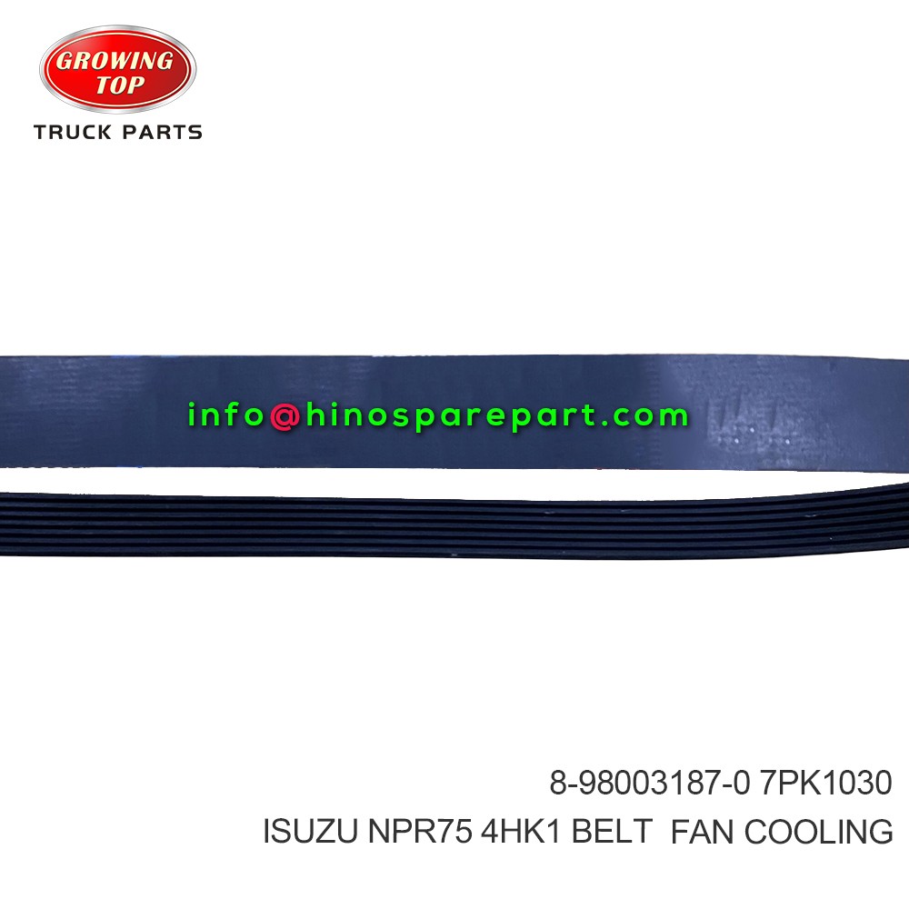 ISUZU NPR75 4HK1 BELT FAN COOLING 8-98003187-0