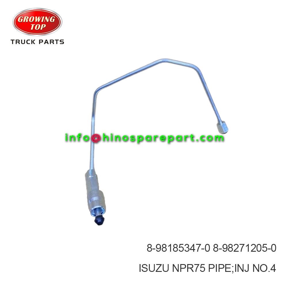 ISUZU NPR75 PIPE;INJ NO.4 8-98185347-0