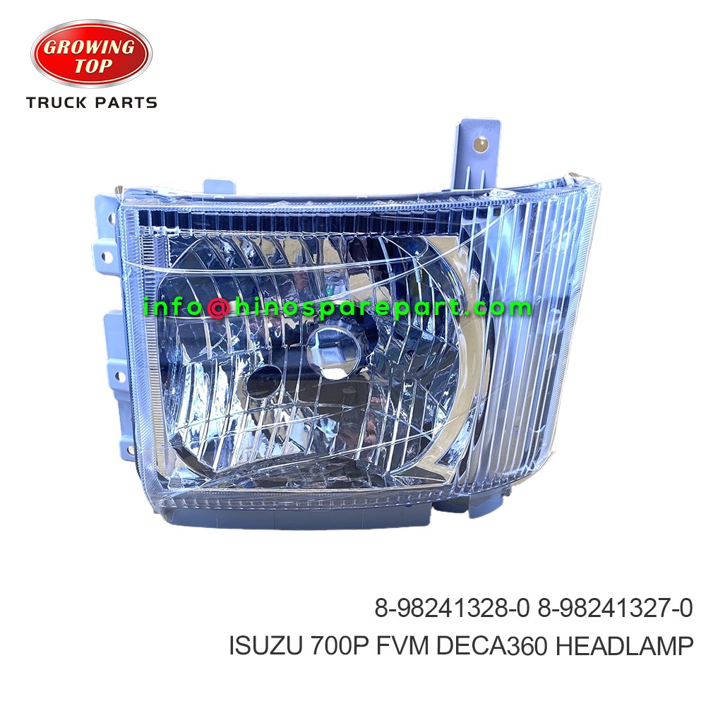 ISUZU 700P FVM DECA360 HEADLAMP 8-98241328-0