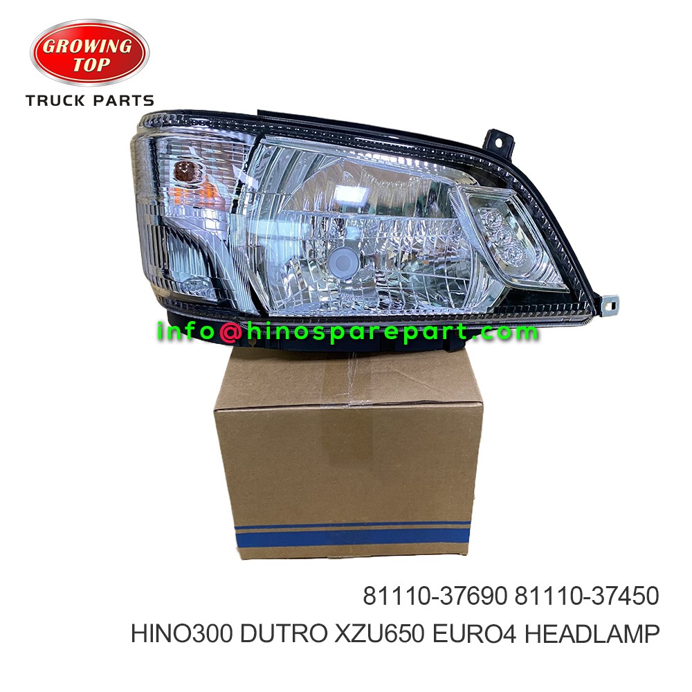 HINO300 DUTRO XZU650 EURO4  HEADLAMP 81110-37690 RH