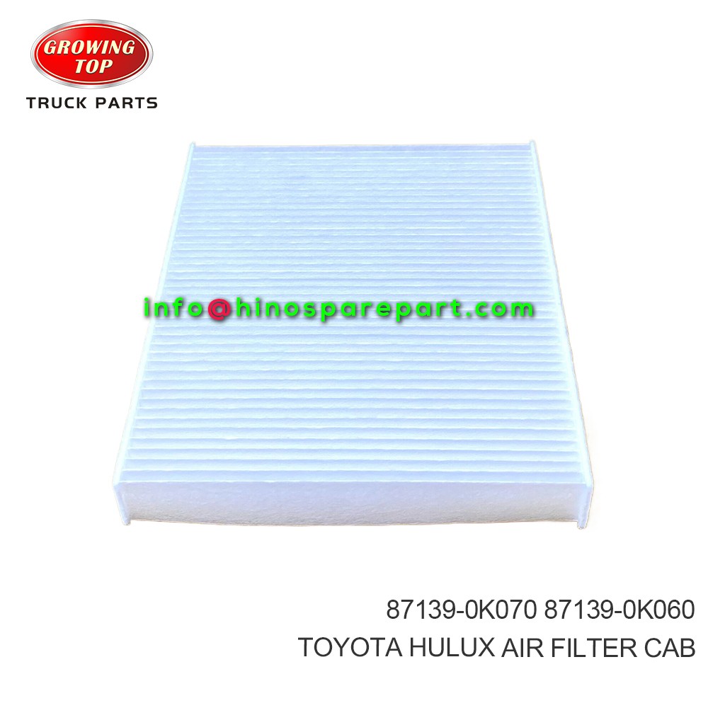  TOYOTA HULUX AIR FILTER CAB 87139-0K070