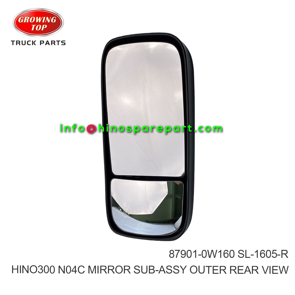 HINO300 XZU714 XZU720 N04C MIRROR SUB-ASSY OUTER REAR VIEW 87901-0W160