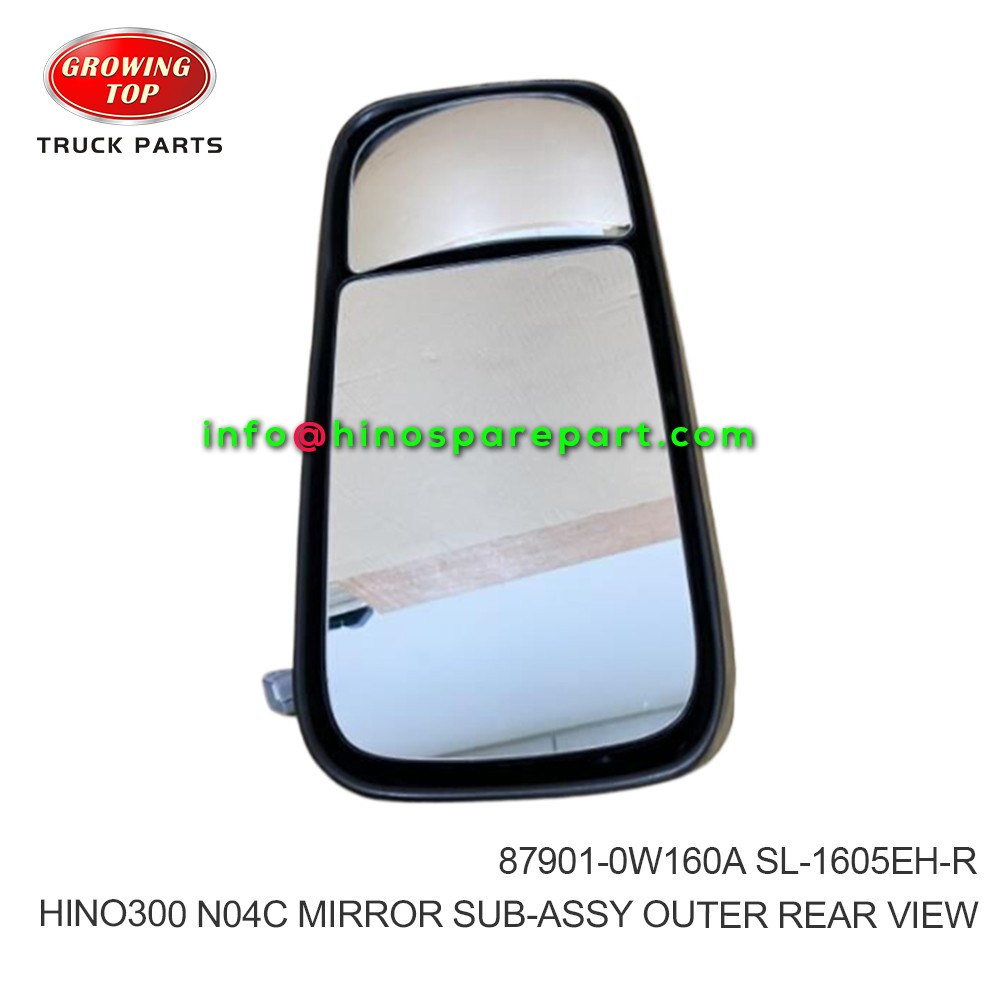 HINO300 XZU714 XZU720 N04C MIRROR SUB-ASSY OUTER REAR VIEW 87901-0W160A