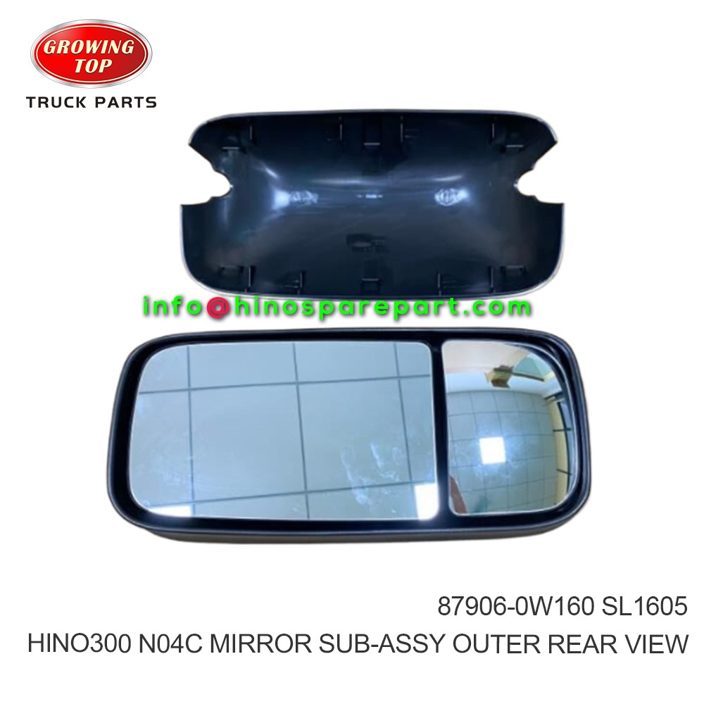 HINO300 XZU714 XZU720 N04C MIRROR SUB-ASSY OUTER REAR VIEW  87906-0W160