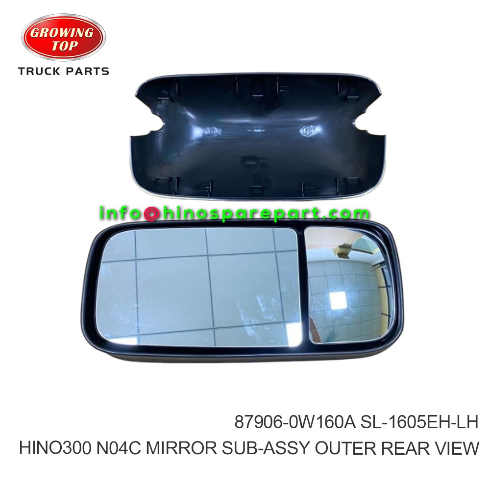 HINO300 XZU714 XZU720 N04C MIRROR SUB-ASSY OUTER REAR VIEW 87906-0W160A