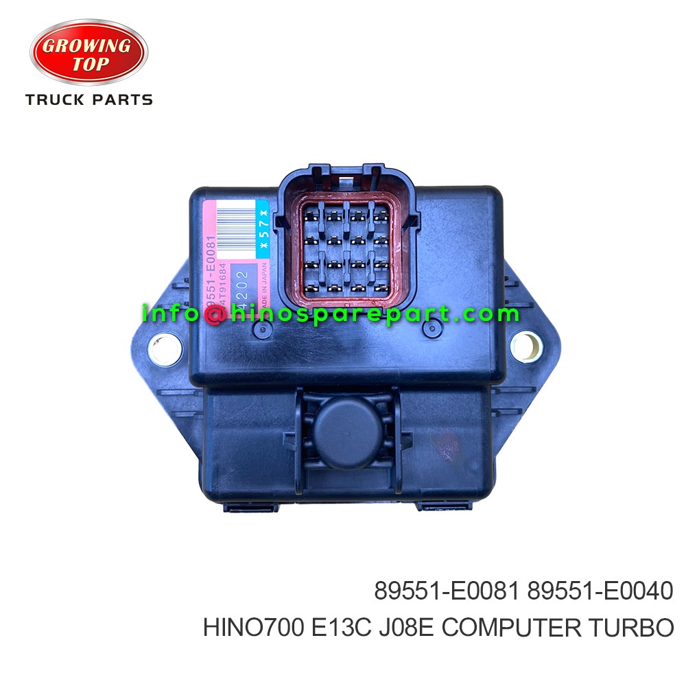 HINO700 E13C J08E COMPUTER TURBO 89551-E0081