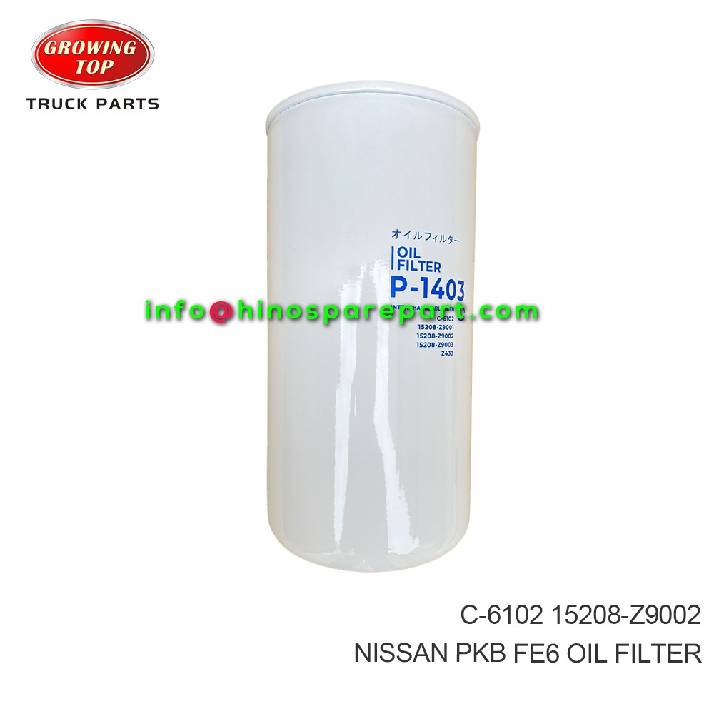 NISSAN PKB FE6 OIL FILTER C-6102