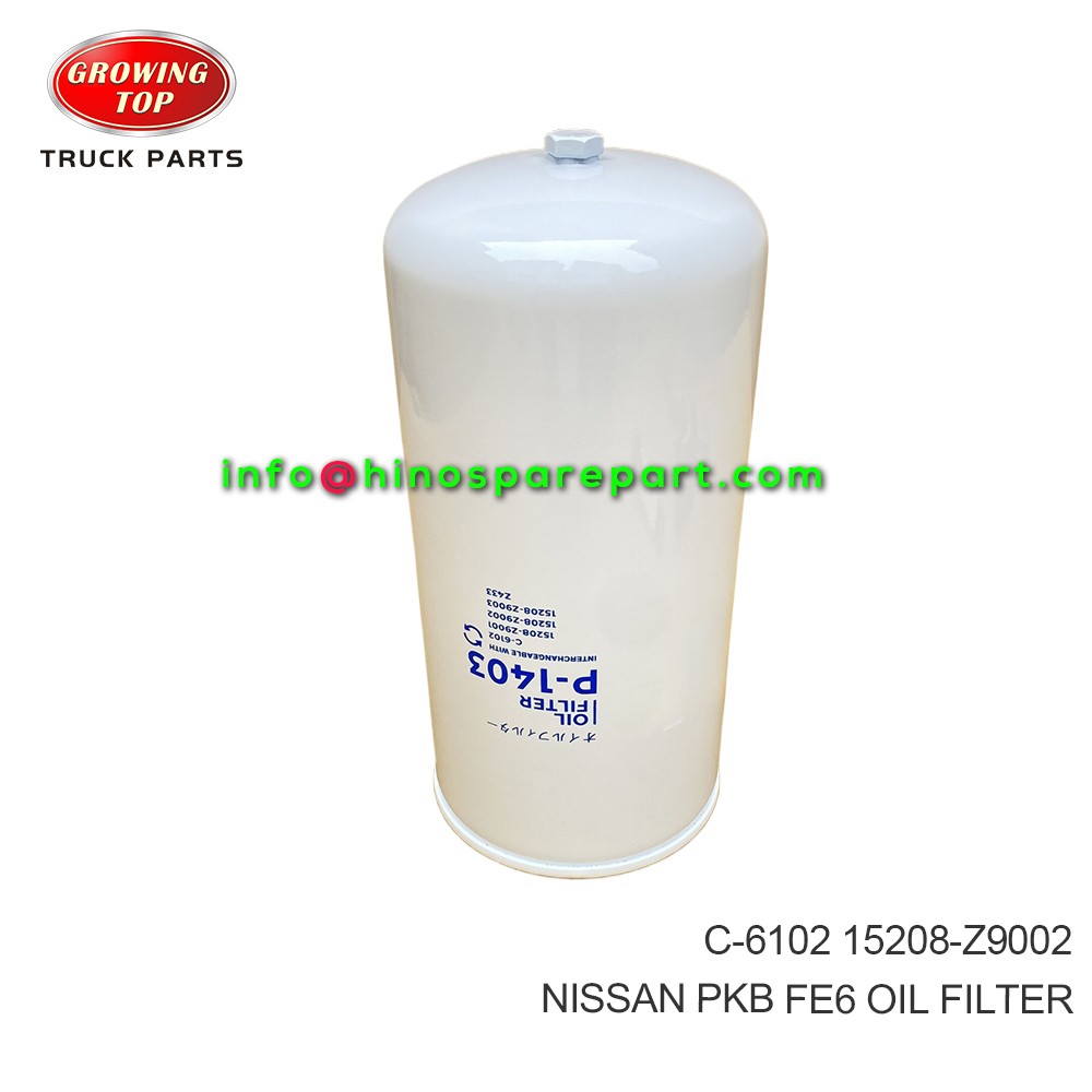 NISSAN PKB FE6 OIL FILTER C-6102