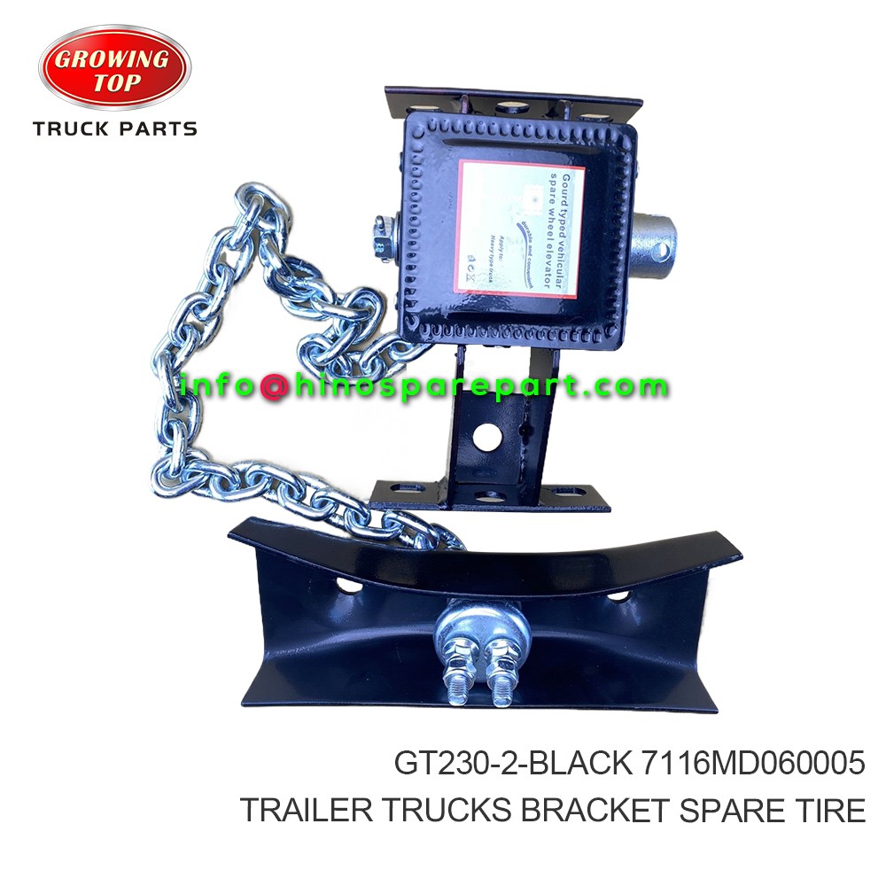 TRAILER TRUCKS  BRACKET,SPARE TIRE  GT230-2-BLACK