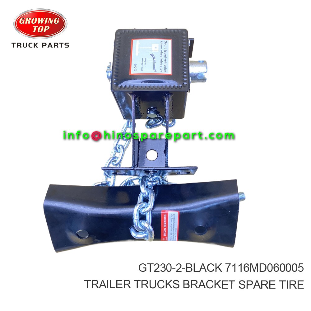 TRAILER TRUCKS  BRACKET,SPARE TIRE  GT230-2-BLACK