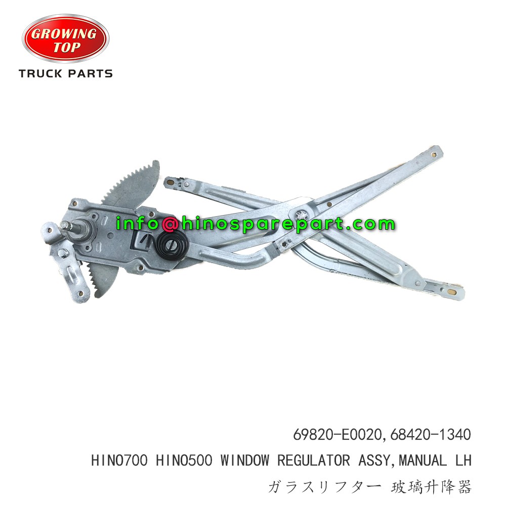 HINO500 HINO700 WINDOW REGULATOR ASSY MANUAL LH