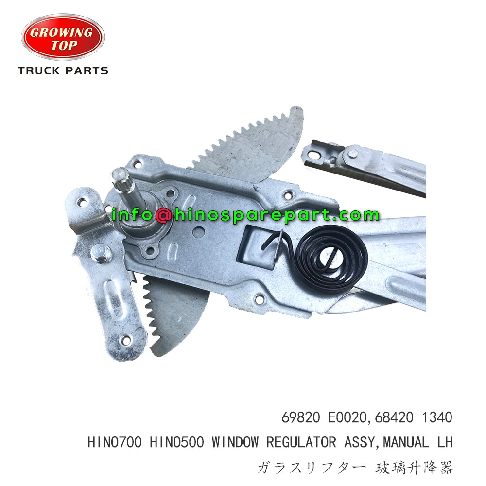 HINO500 HINO700 WINDOW REGULATOR ASSY MANUAL LH