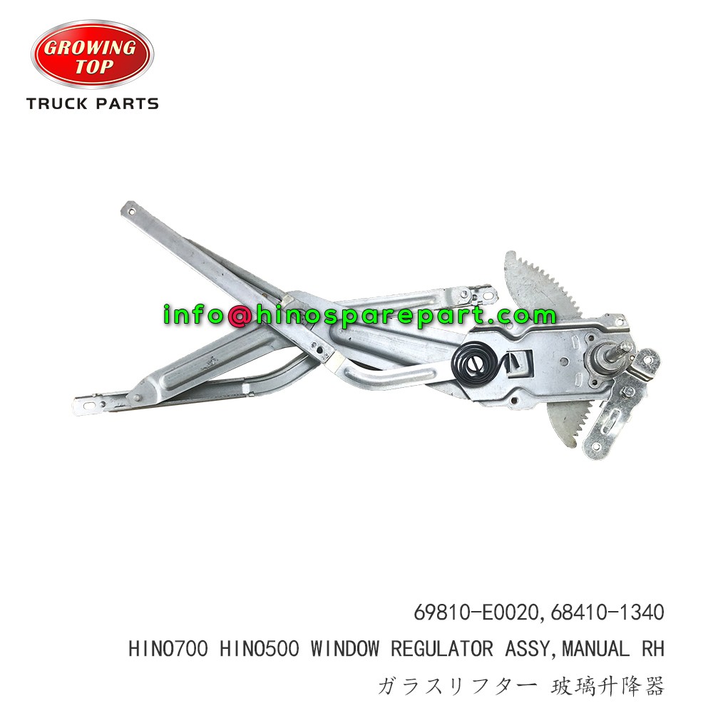 HINO500 HINO700 WINDOW REGULATOR ASSY MANUAL RH
