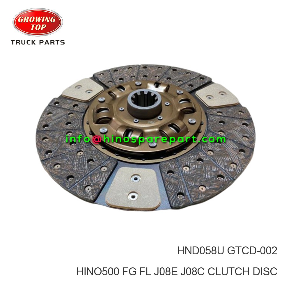HINO500 FG FL J08E J08C CLUTCH DISC HND058U 