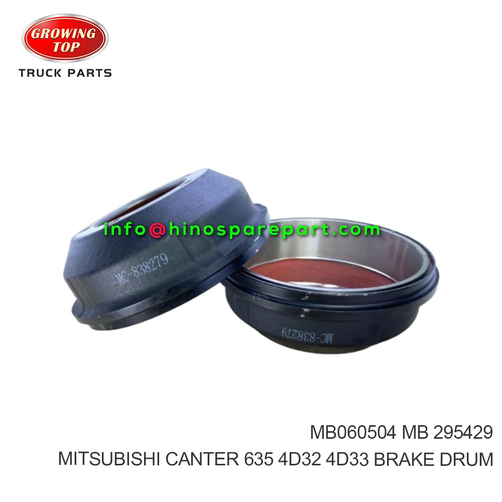 MITSUBISHI CANTER 635 4D32 4D33  BRAKE DRUM  MB060504