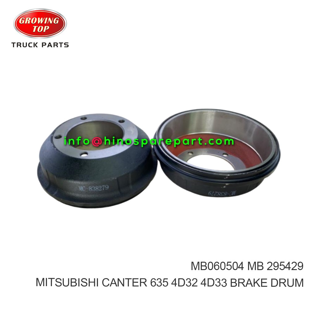 MITSUBISHI CANTER 635 4D32 4D33  BRAKE DRUM  MB060504